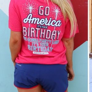 Jadelynn Brooke Go America It’s Your Birthday Pocket Tee Size Small